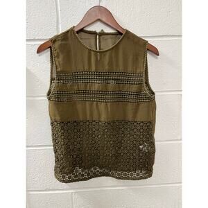 Urban Research - Laced Blouse / olive green / Small